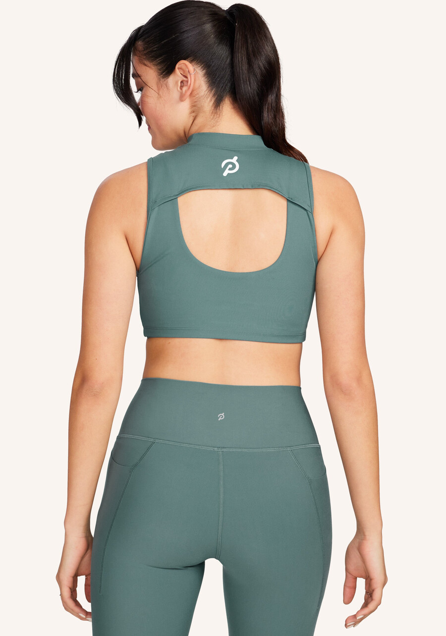 cadent rib mock neck cutout bra