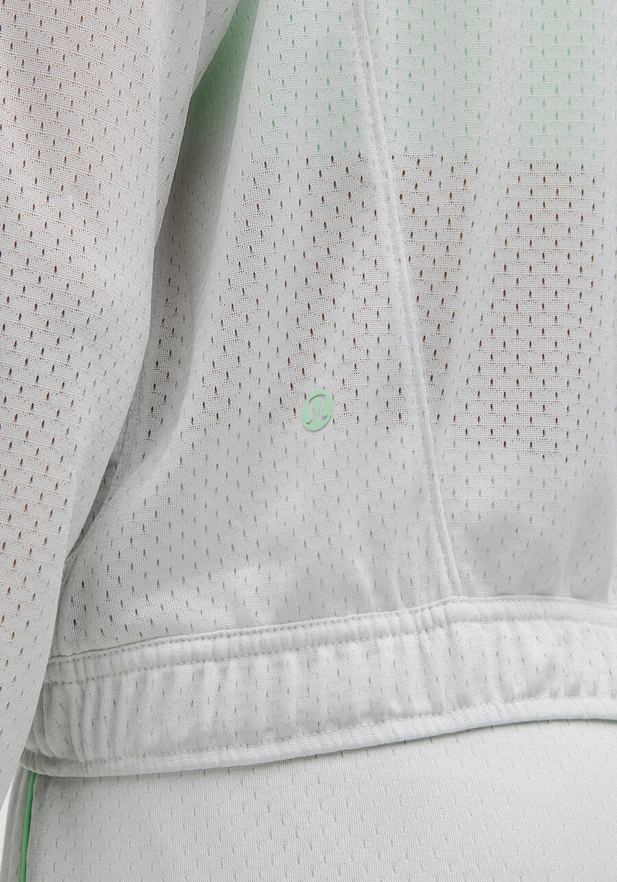 trainingsjacke aus mesh mit durchgehendem reißverschluss
