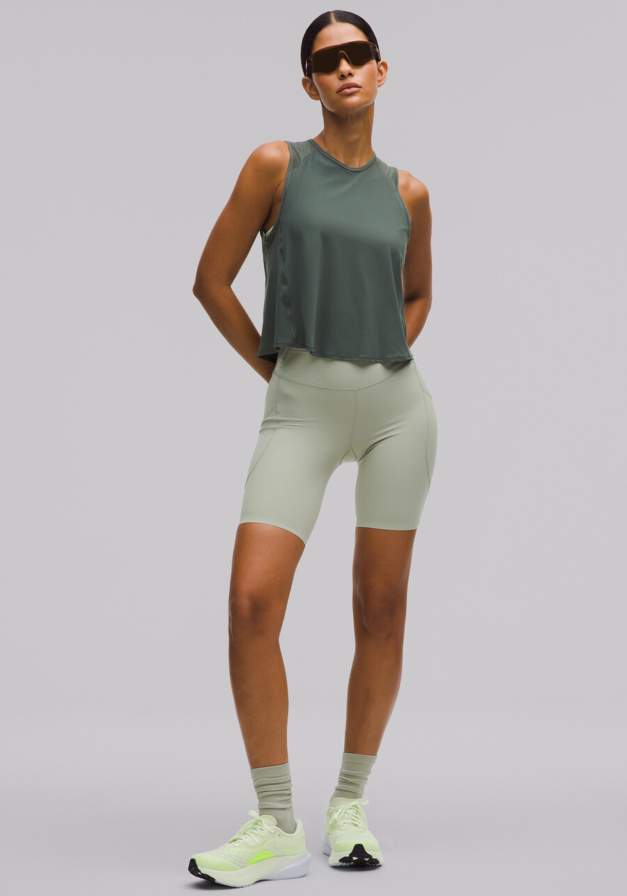 sculpt cropped cross-vent tank top