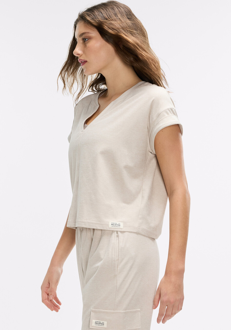 dreamblend kurzarmshirt mit hochgekrempelten bündchen