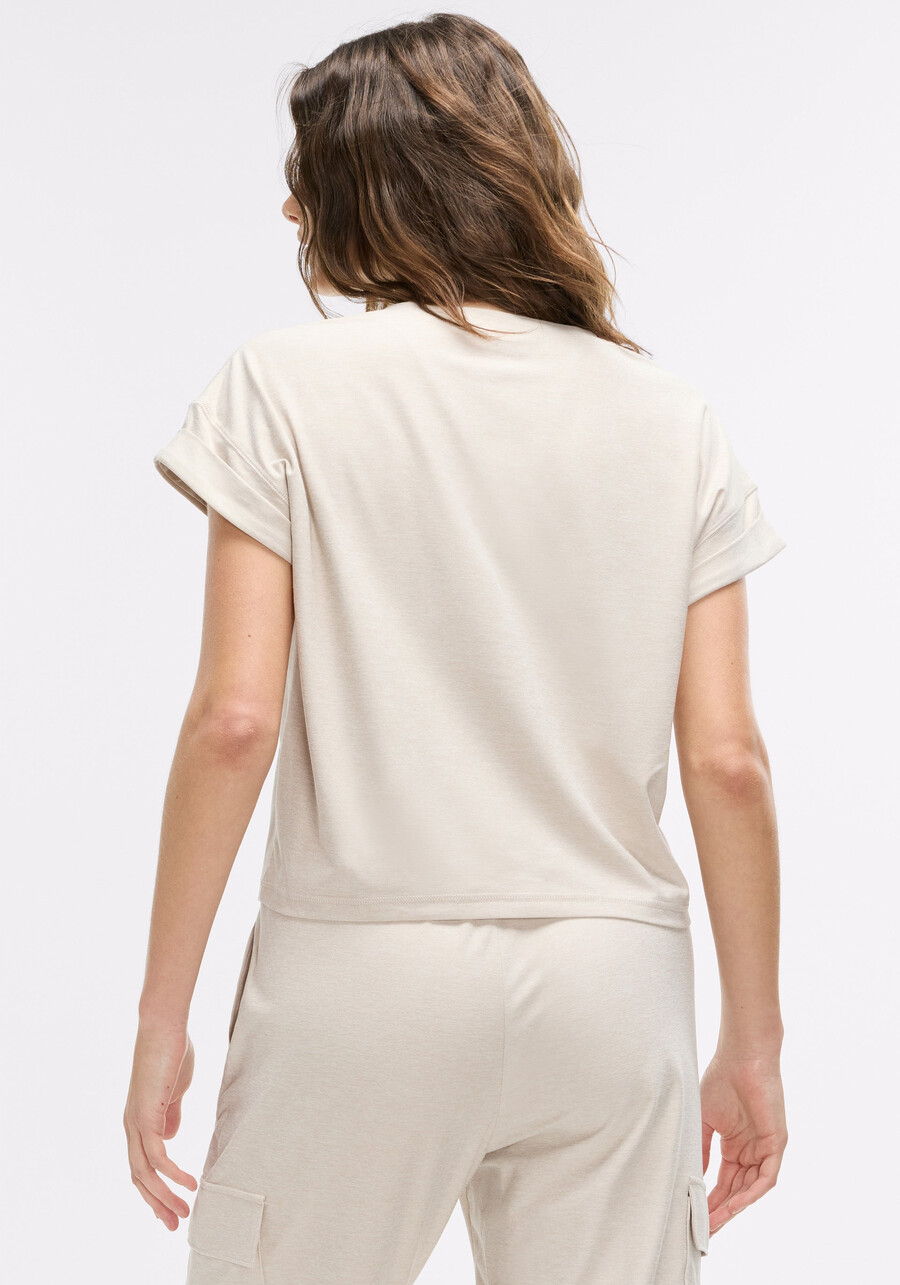 dreamblend kurzarmshirt mit hochgekrempelten bündchen