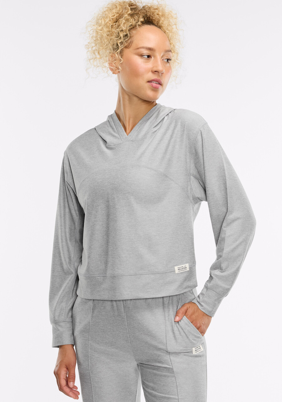 dreamblend pullover-hoodie mit gebogener passe