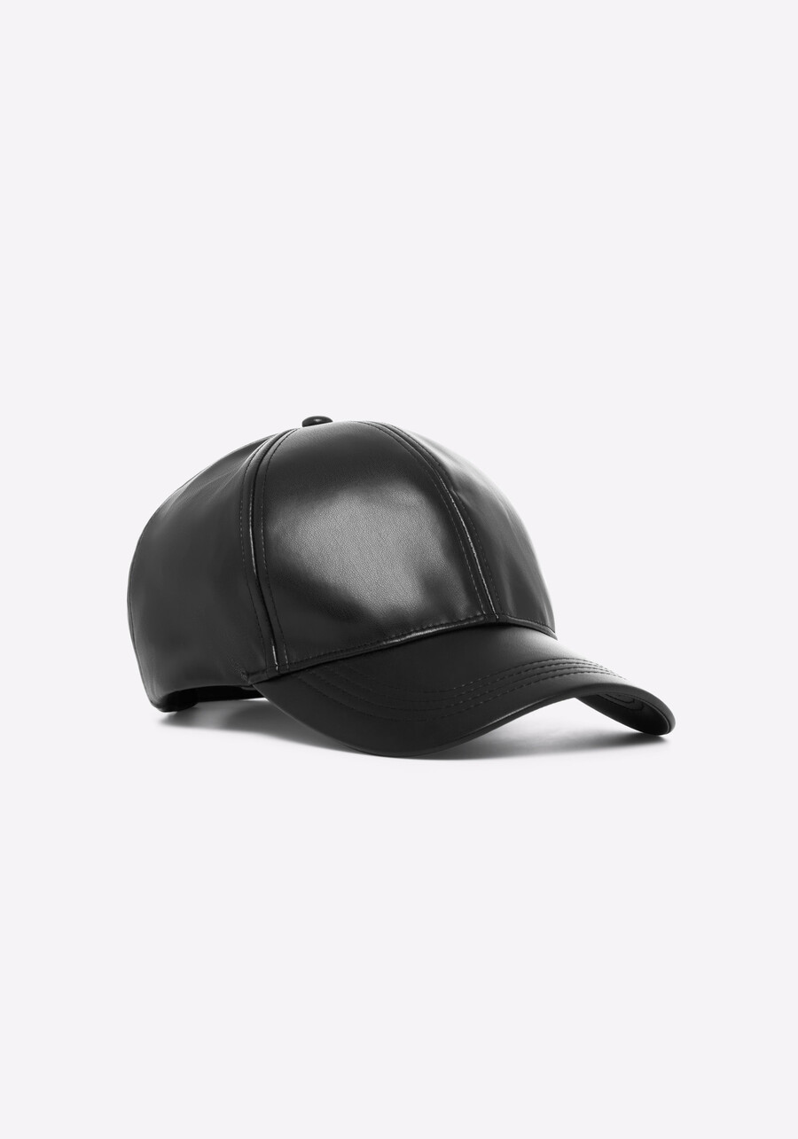 baseballkappe aus veganem leder
