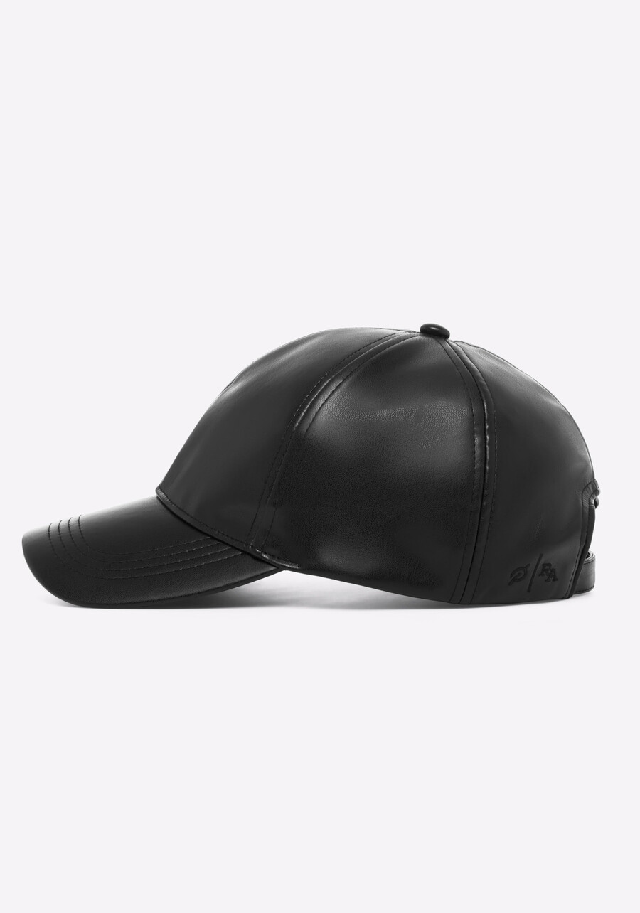 baseballkappe aus veganem leder