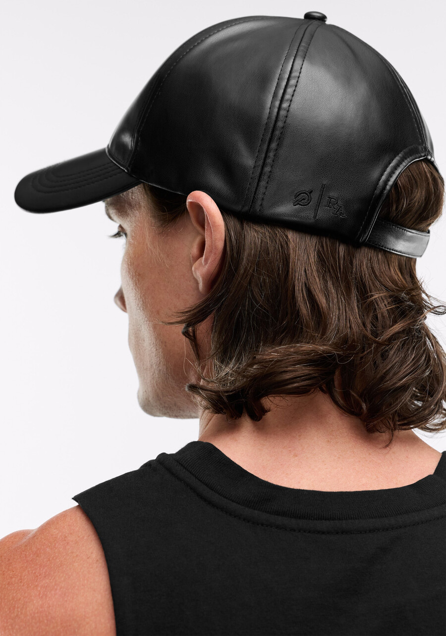 baseballkappe aus veganem leder