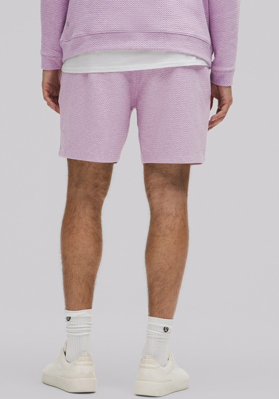 kurze strukturierte baumwollshorts im doppelstrick-look 7 zoll