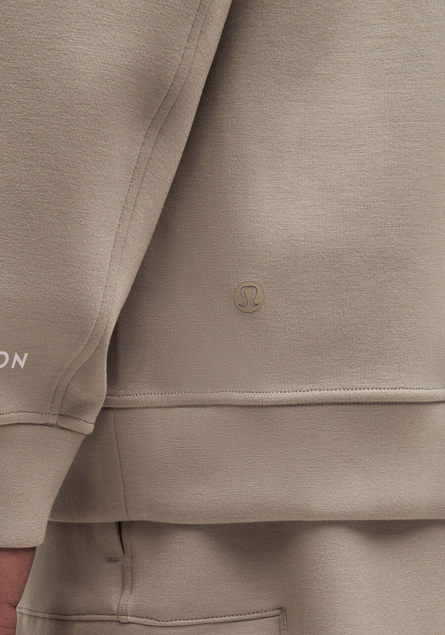 klassischer pullover-hoodie mit glattem spacer-muster