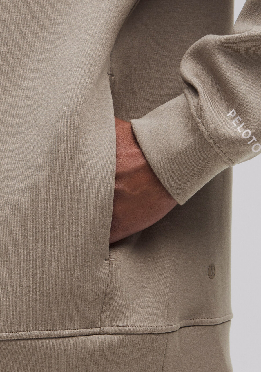 klassischer pullover-hoodie mit glattem spacer-muster