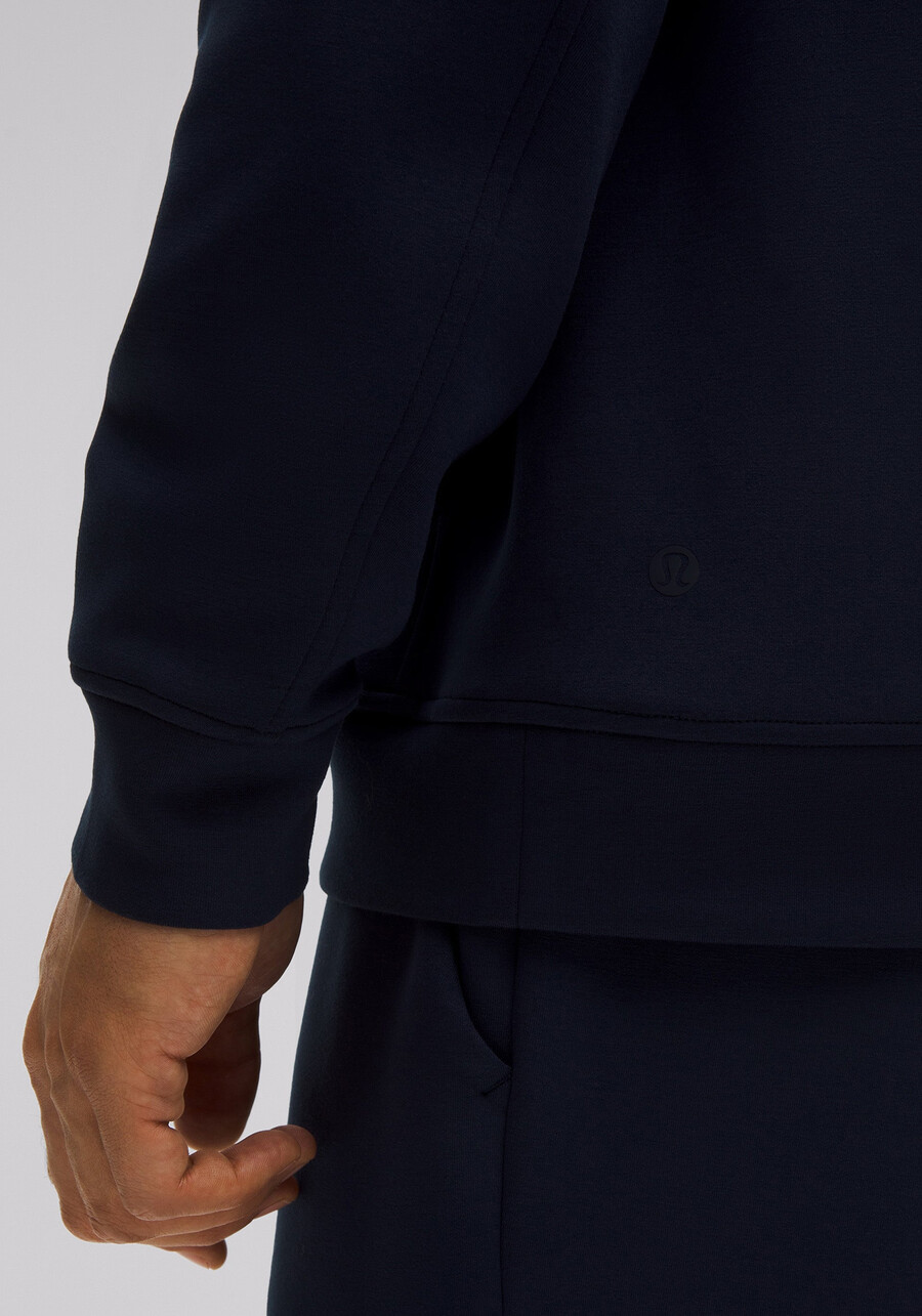 klassischer pullover-hoodie mit glattem spacer-muster