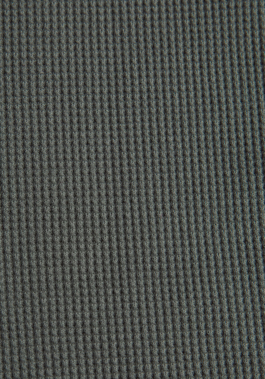 langarmhemd aus baumwollmischgewebe mit waffelstrick