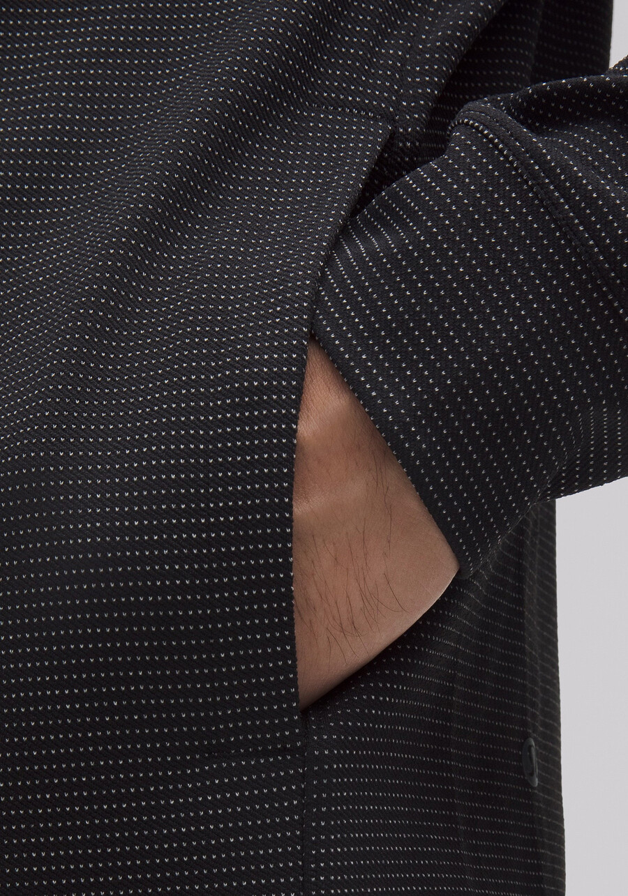 reflektierender strick-laufpullover mit halbem reißverschluss