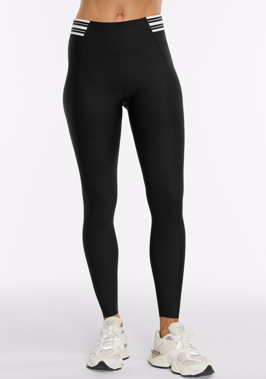 merit ⅞ gestreifte elastische leggings