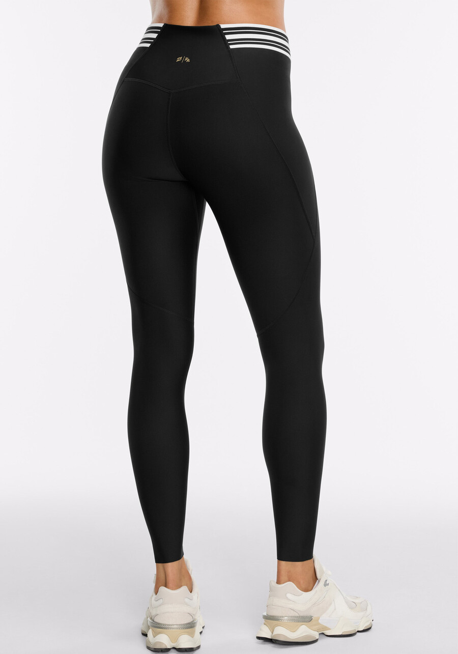 merit ⅞ gestreifte elastische leggings
