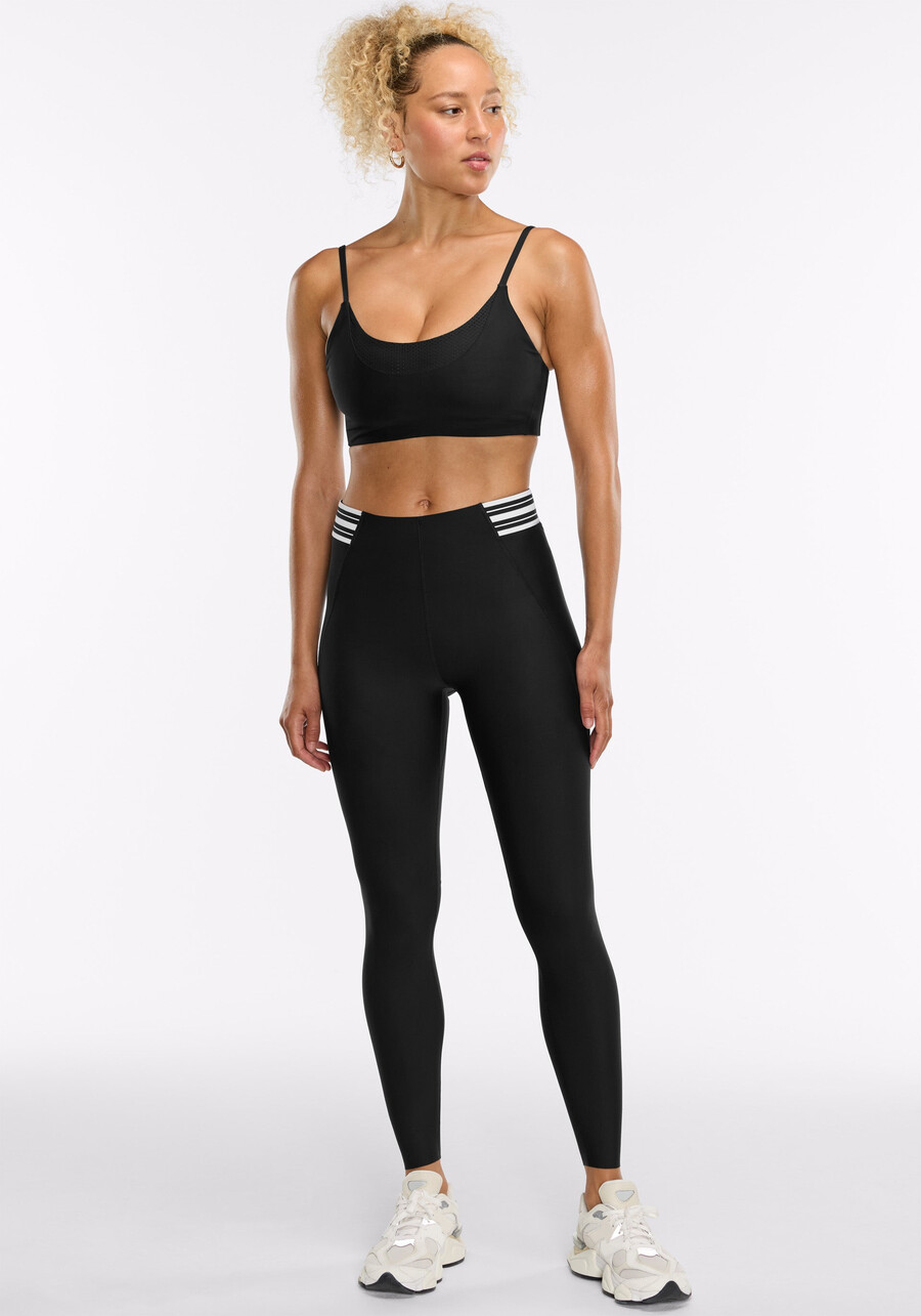 merit ⅞ gestreifte elastische leggings