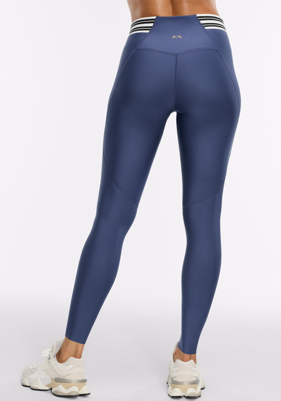 merit ⅞ gestreifte elastische leggings
