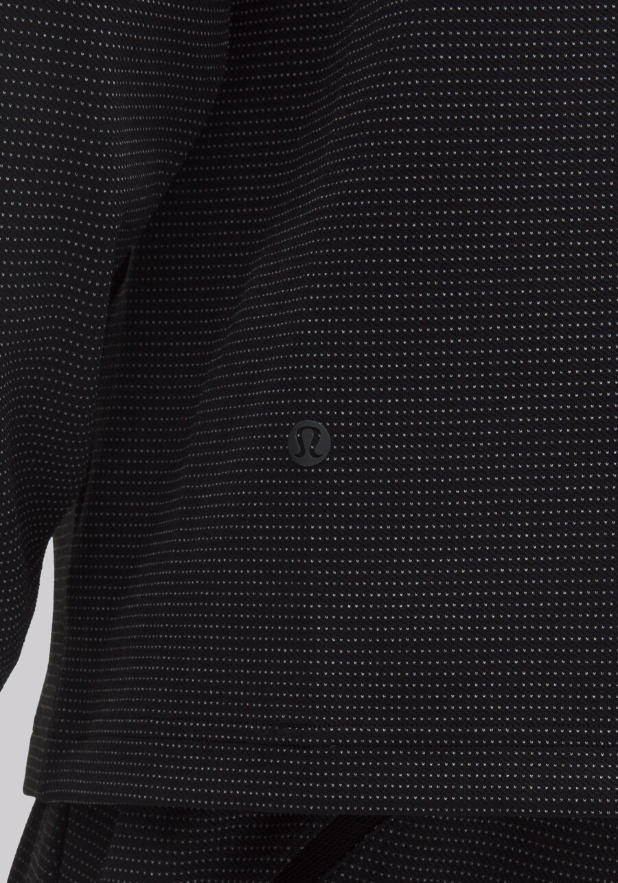 reflektierender strick-laufpullover mit halbem reißverschluss