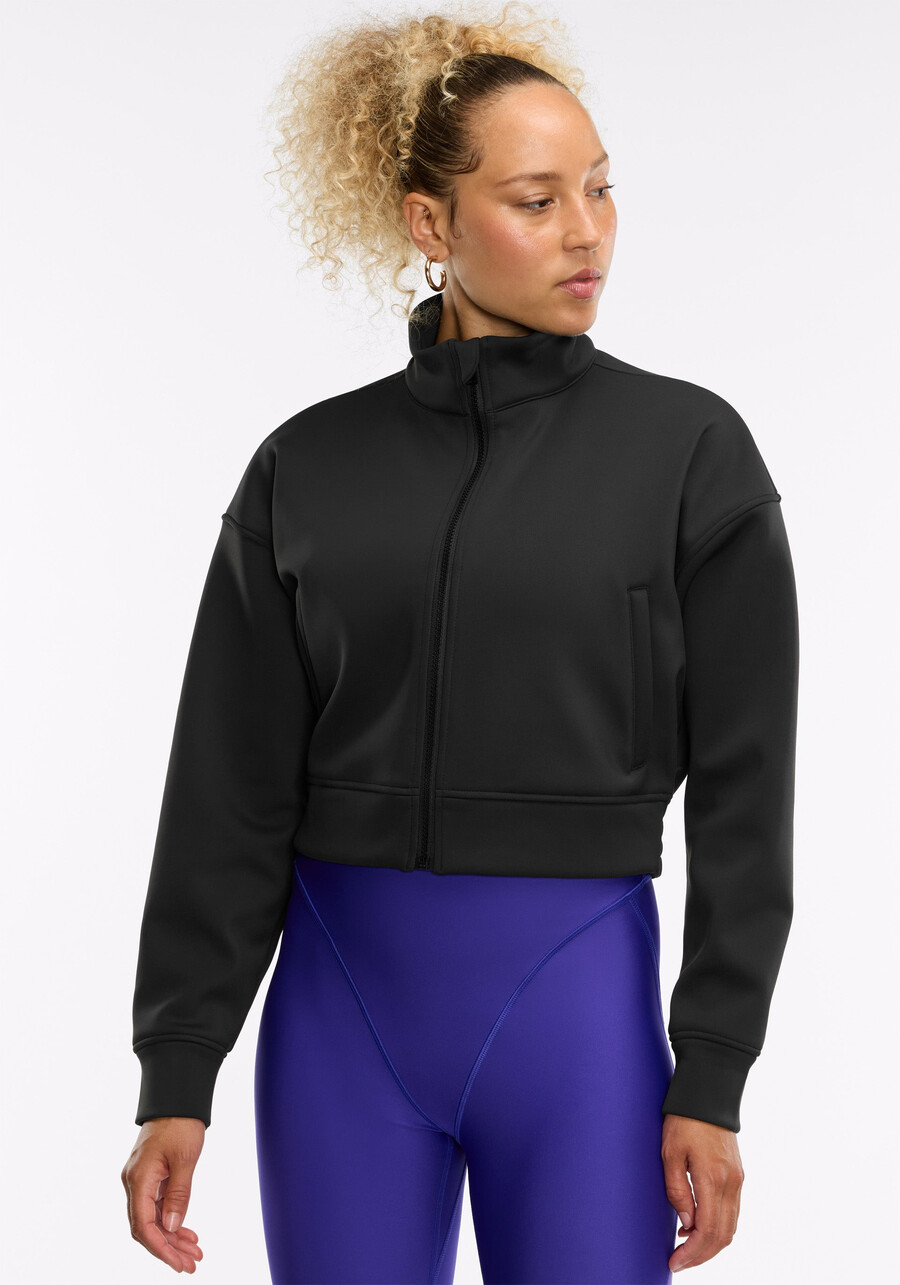 interlock cropped bomber