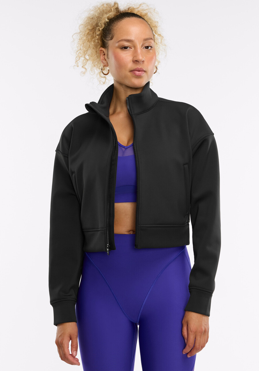 interlock cropped bomber