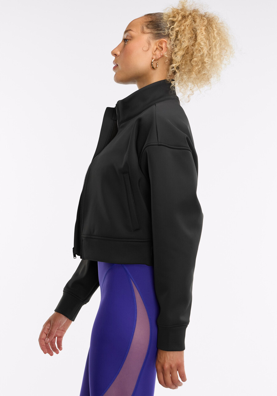 interlock cropped bomber