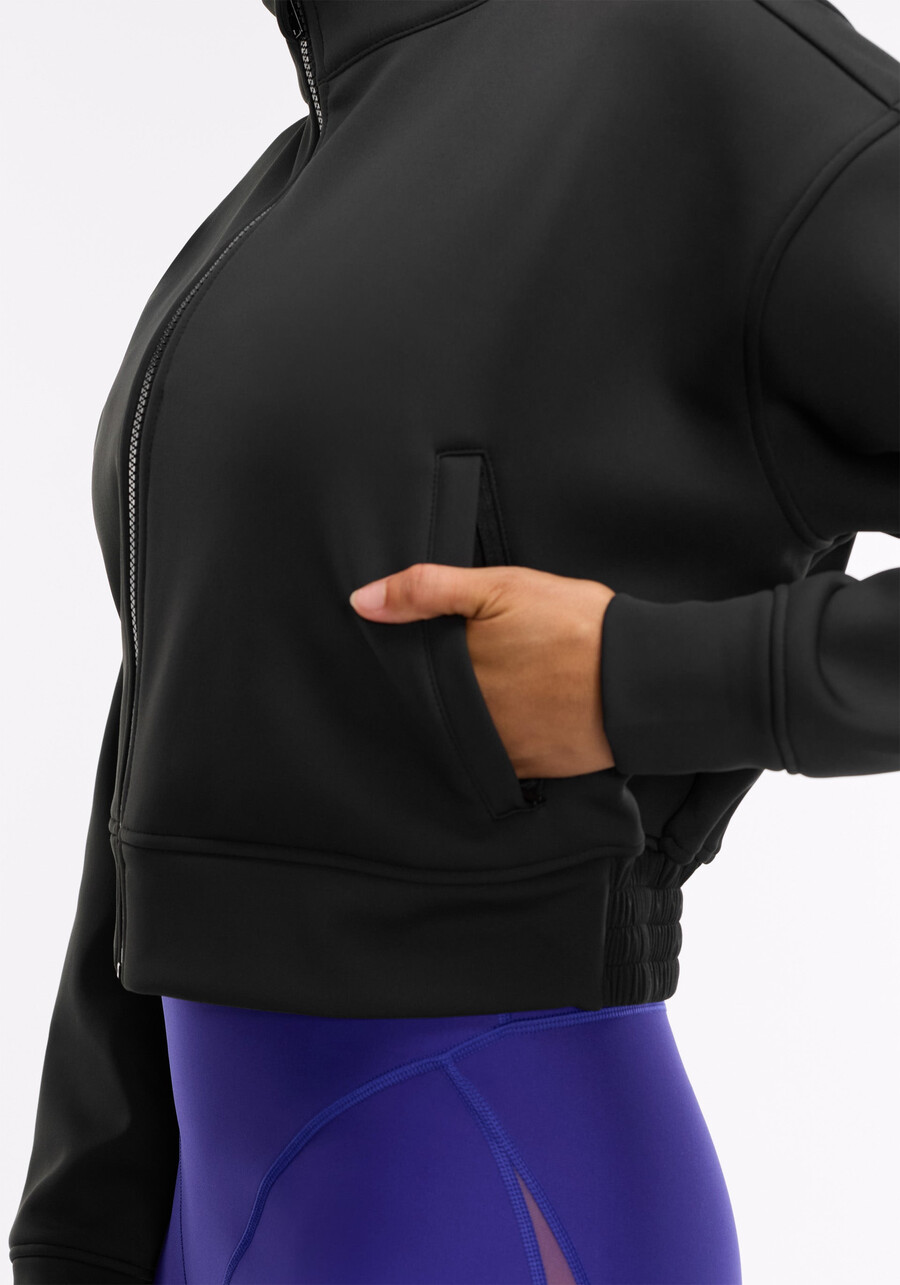 interlock cropped bomber