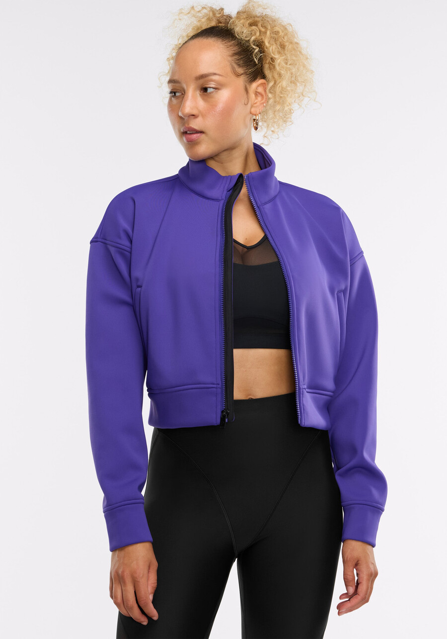 interlock cropped bomber