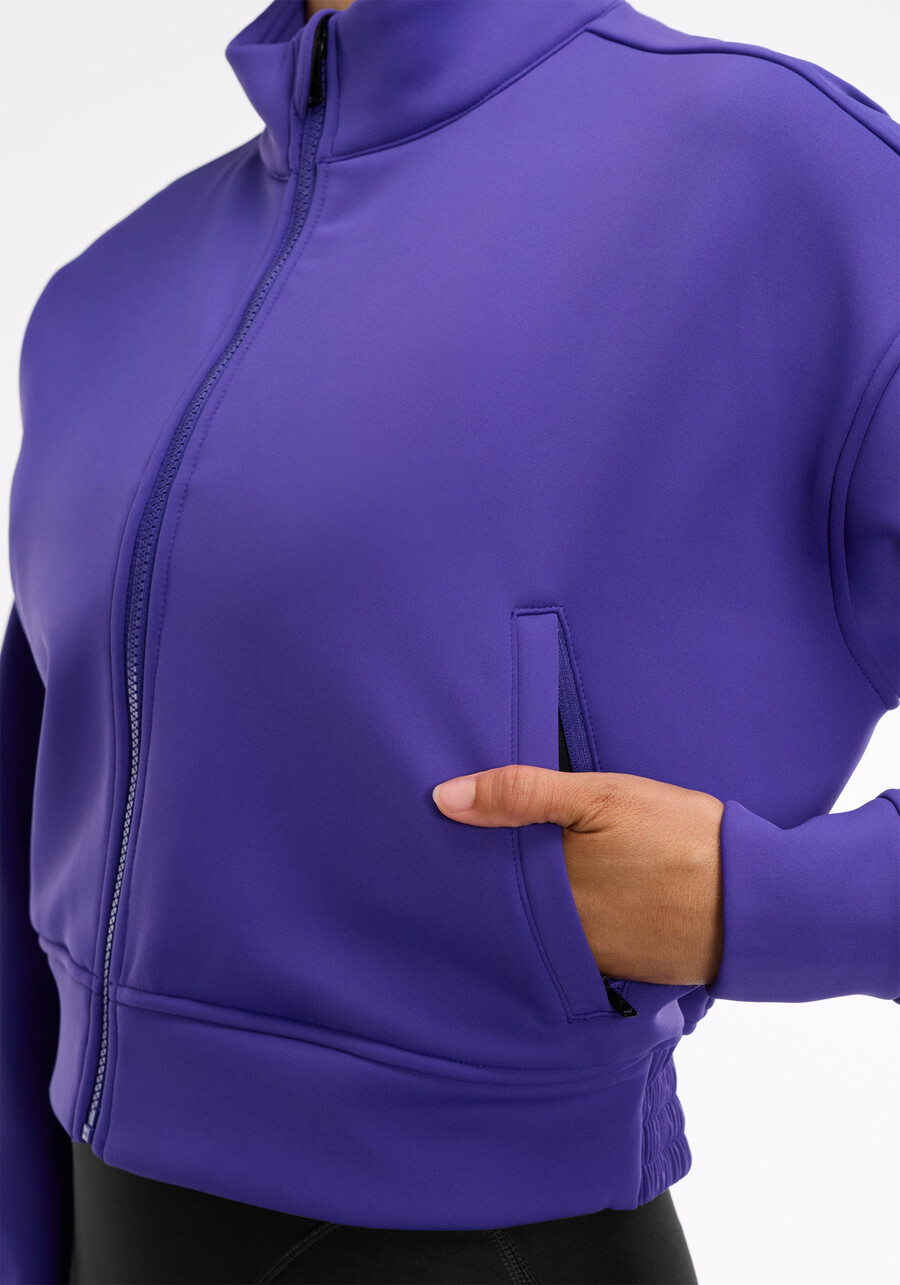 interlock cropped bomber