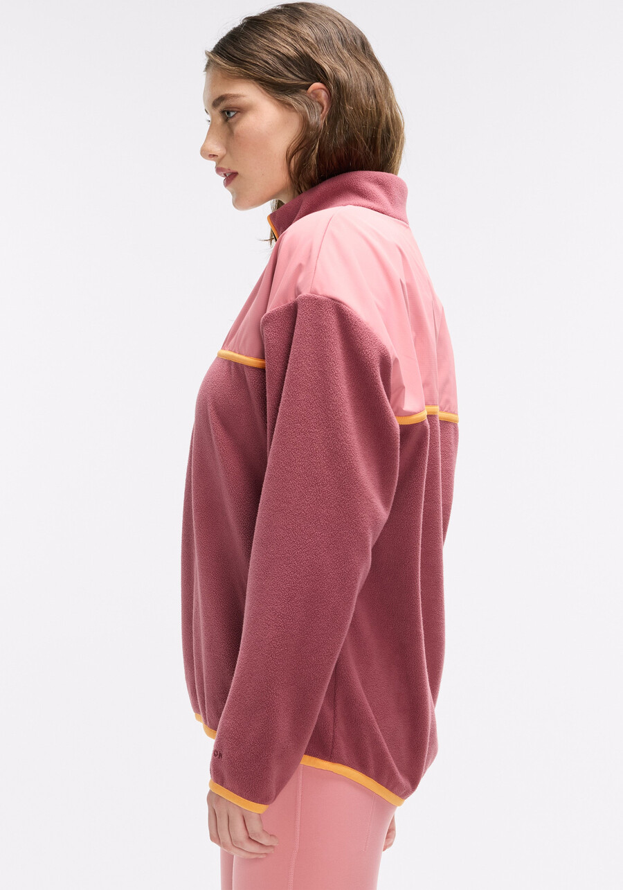 fleecejacke mit viertelreißverschluss