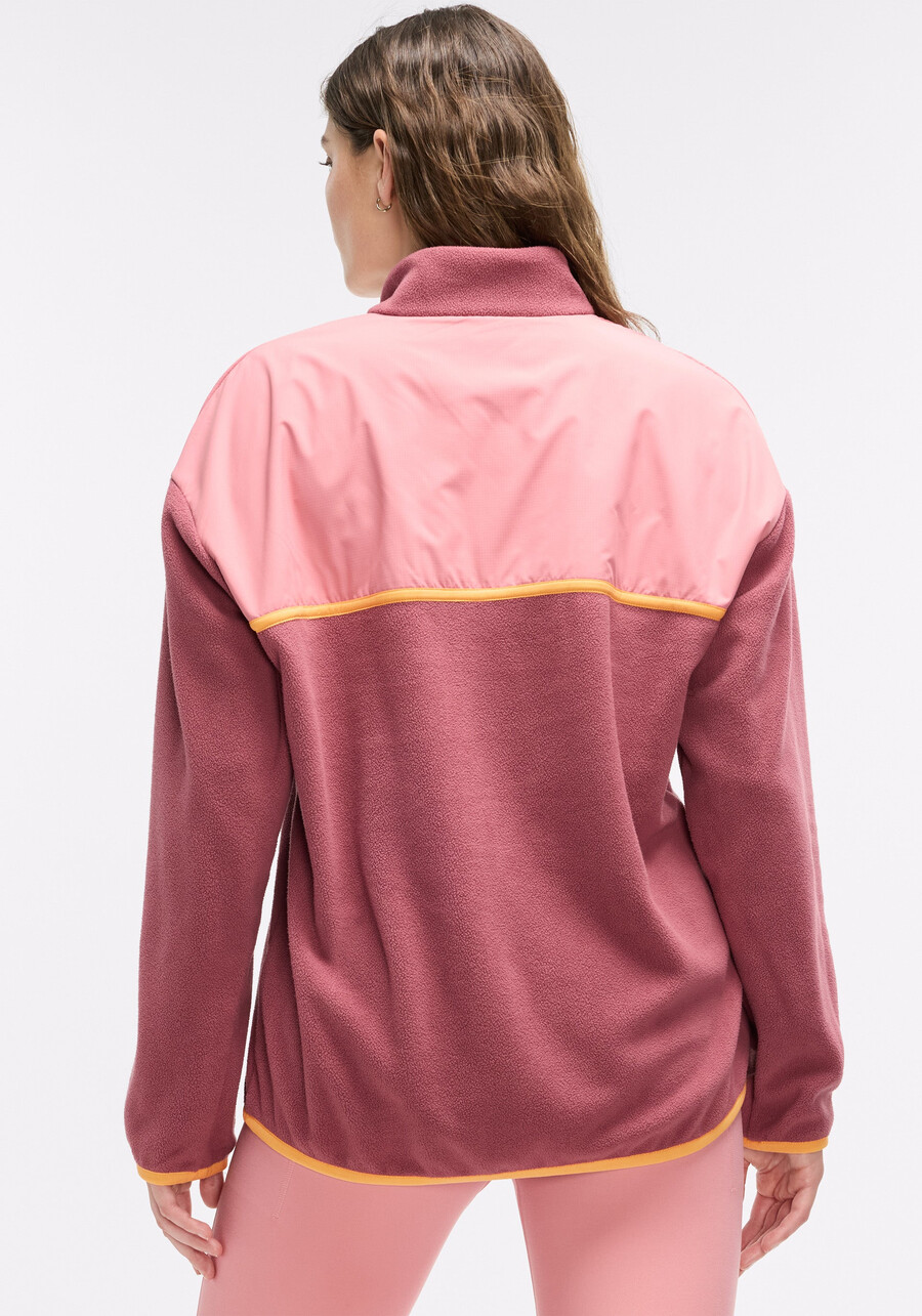 fleecejacke mit viertelreißverschluss