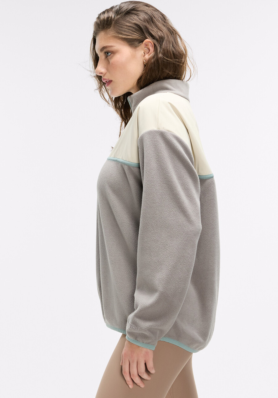fleecejacke mit viertelreißverschluss