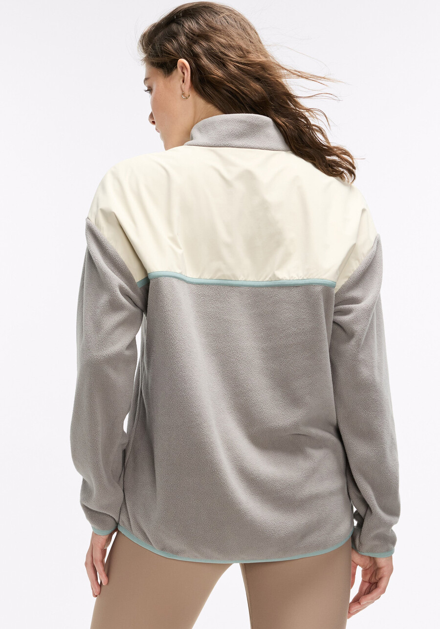fleecejacke mit viertelreißverschluss