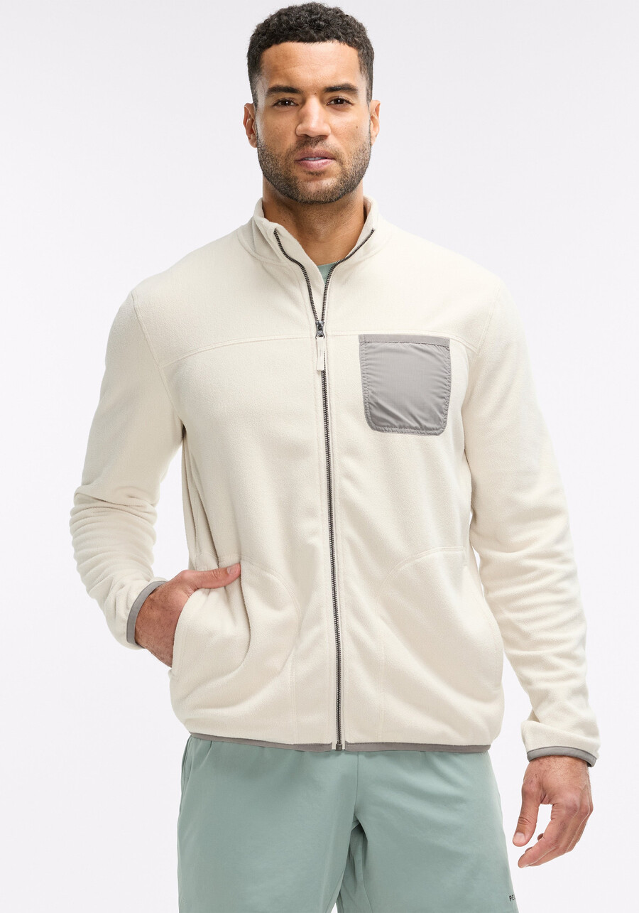 fleecejacke mit durchgehendem reißverschluss