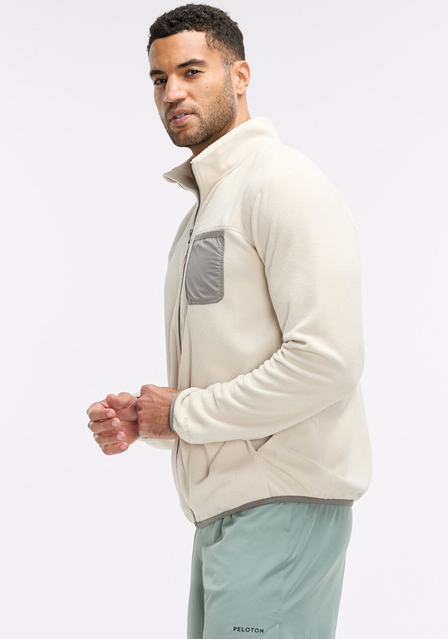 fleecejacke mit durchgehendem reißverschluss