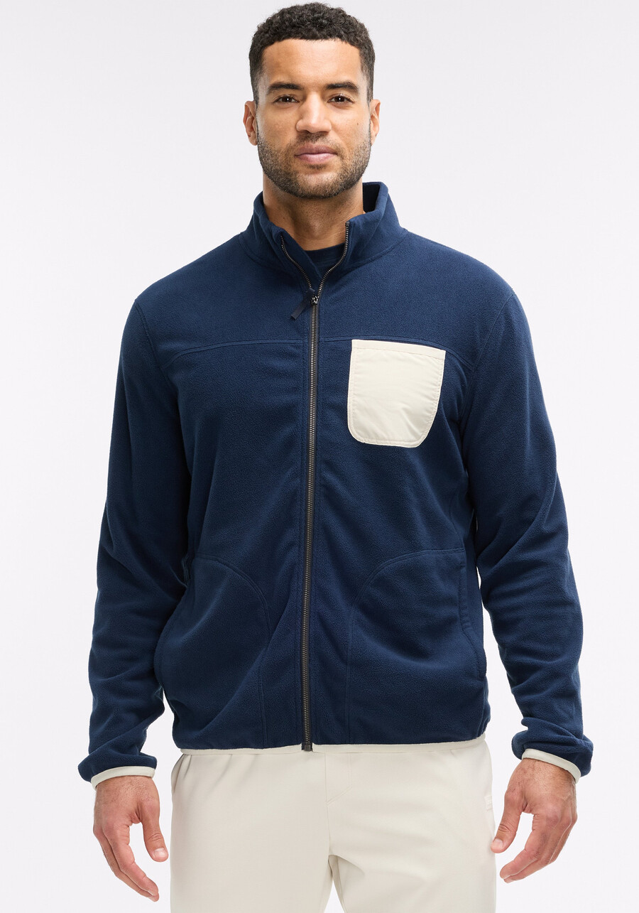 fleecejacke mit durchgehendem reißverschluss