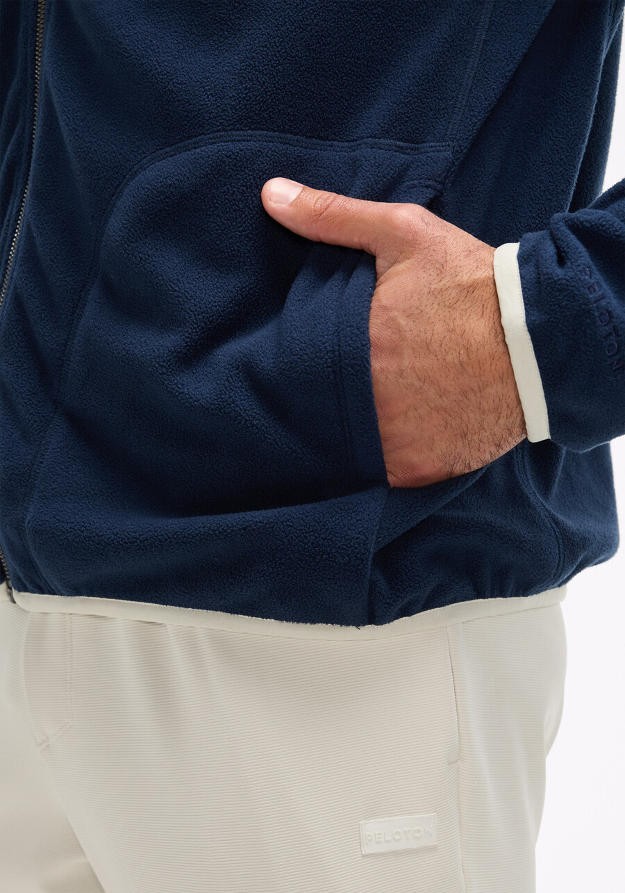 fleecejacke mit durchgehendem reißverschluss