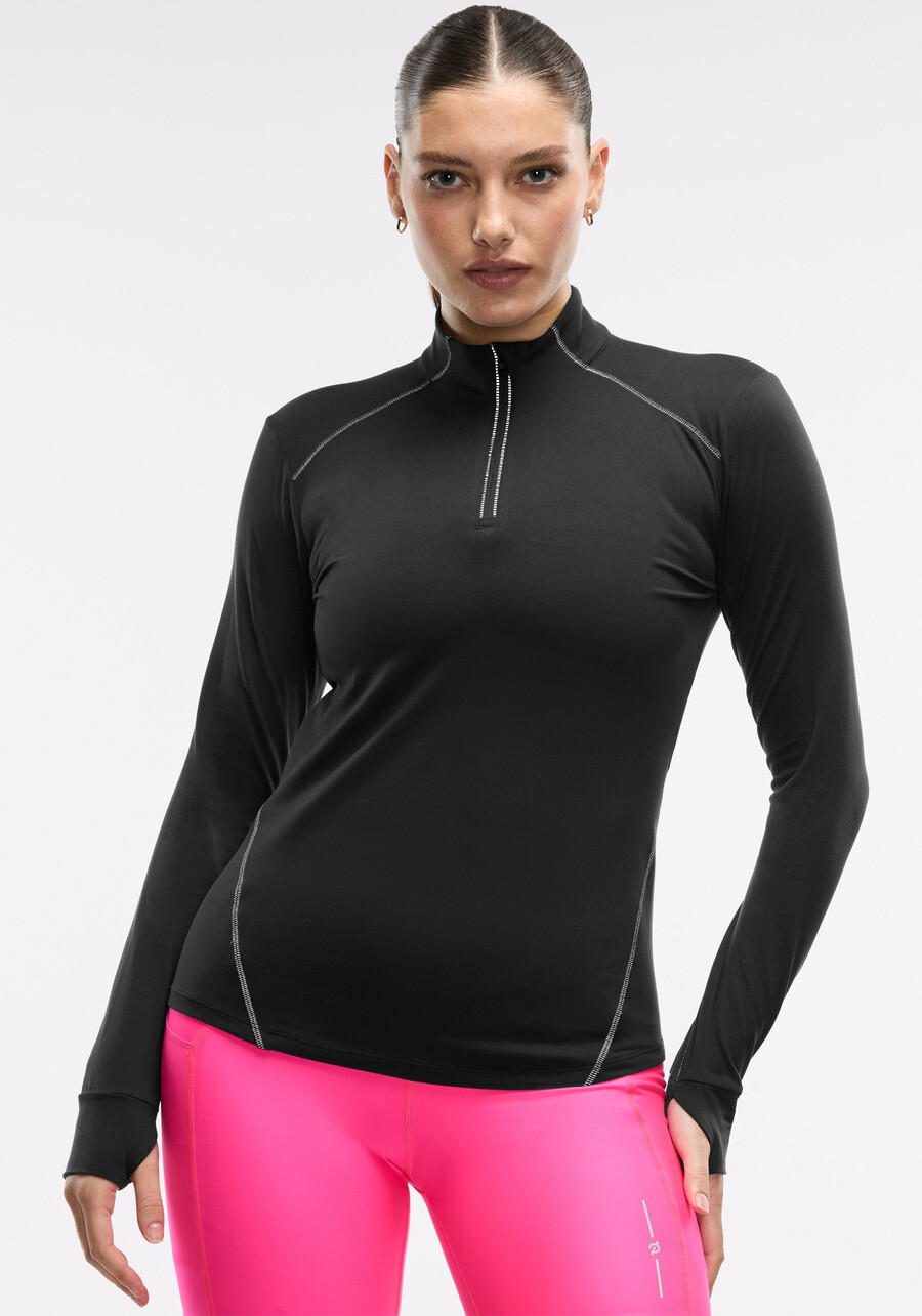 active brushed jersey ¼ zip