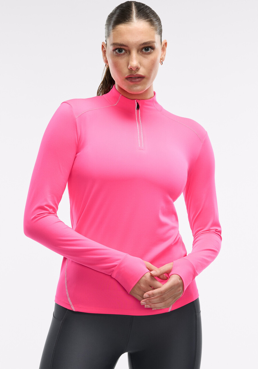 active brushed jersey ¼ zip