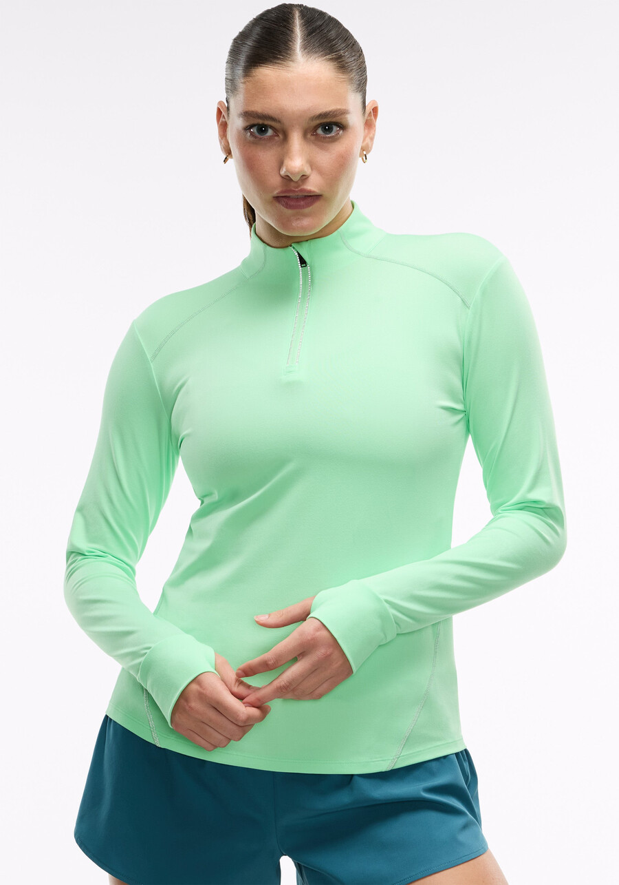 active brushed jersey ¼ zip