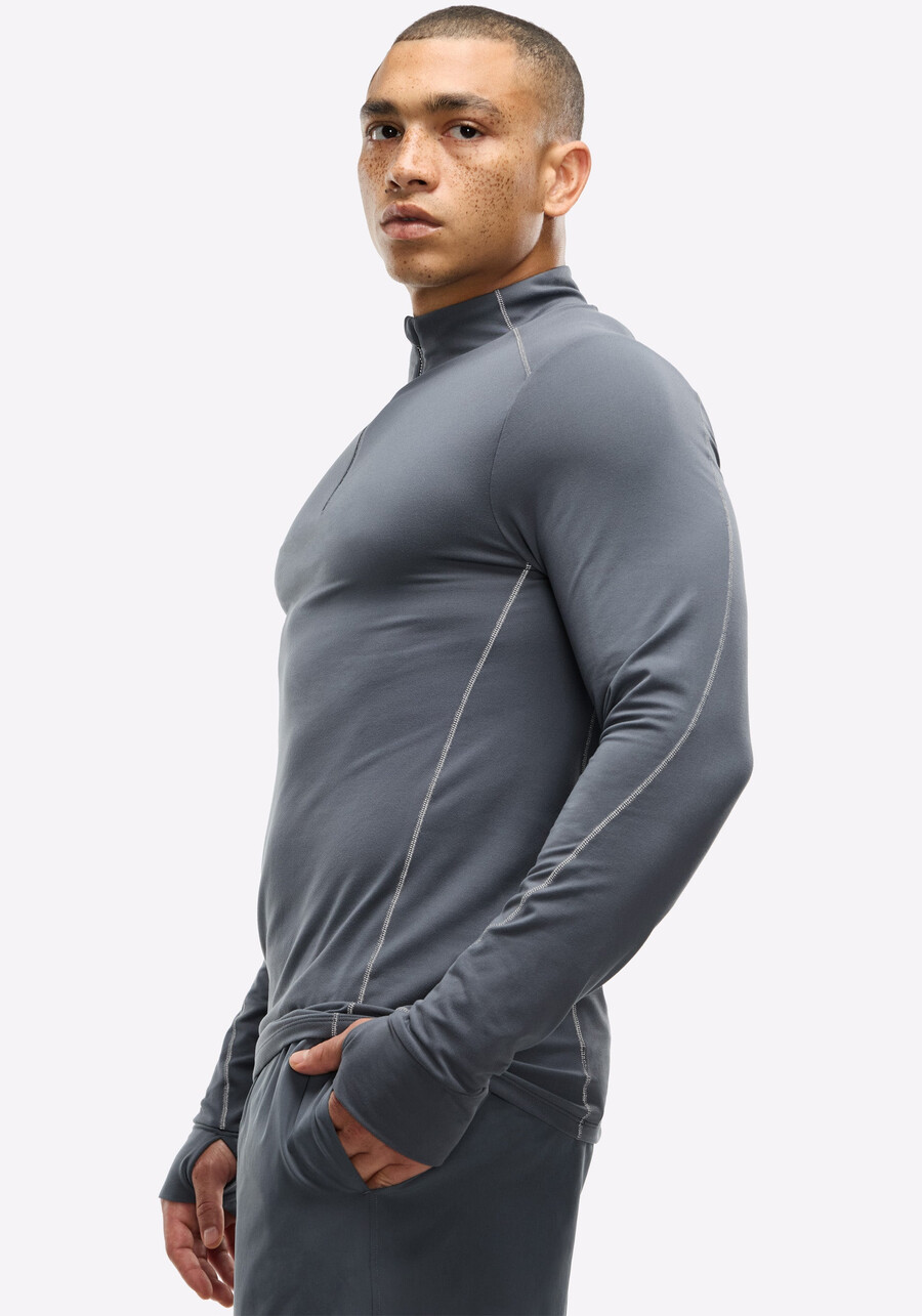 active brushed jersey ¼ zip