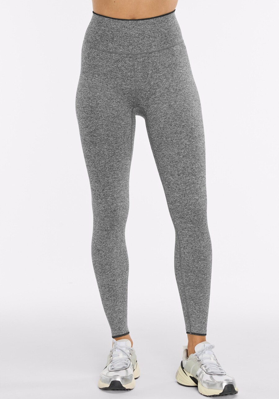 melange micro rib seamless leggings