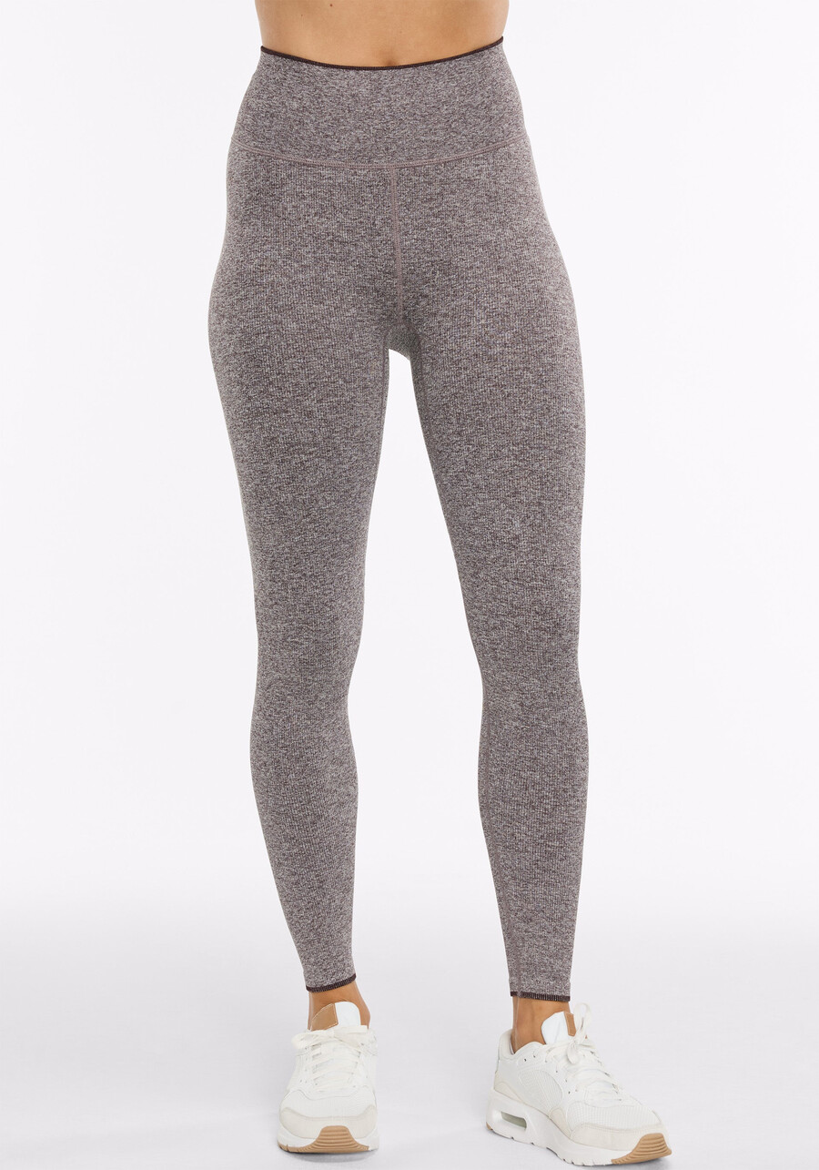melange micro rib seamless leggings