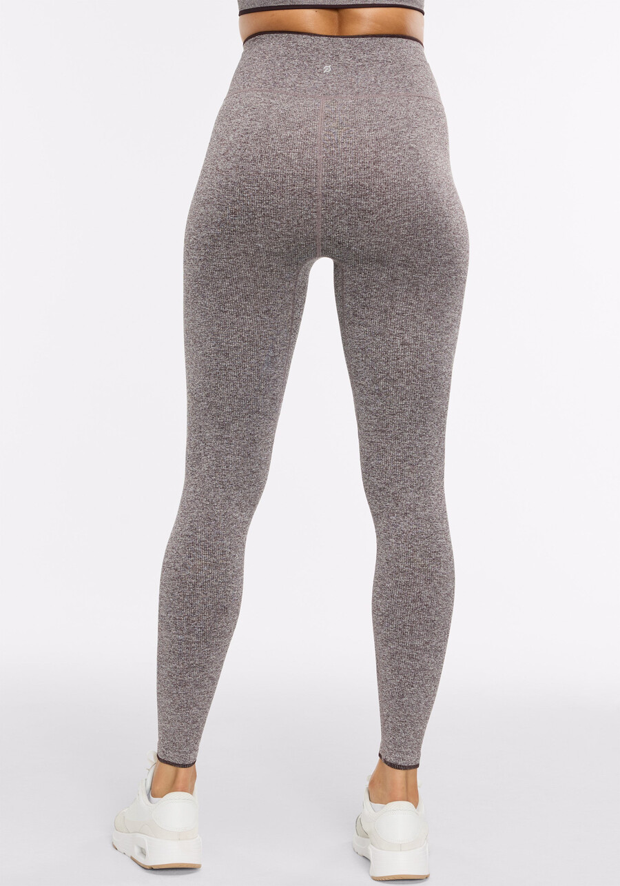 melange micro rib seamless leggings