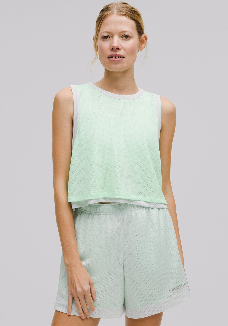 wendbares tanktop aus doppellagigem mesh