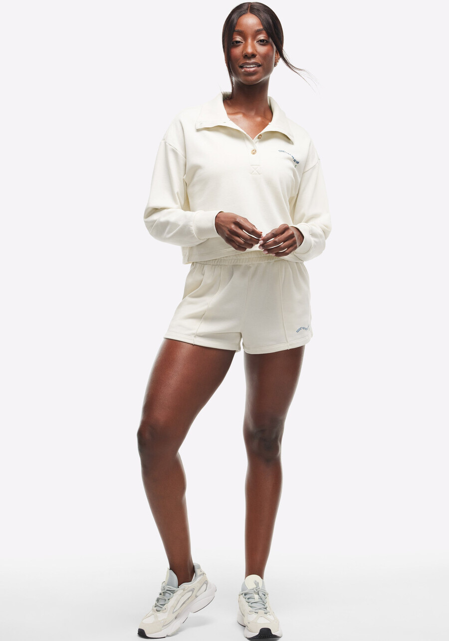 french-terry-shorts 76 cm hochgeschnitten mit abnähern