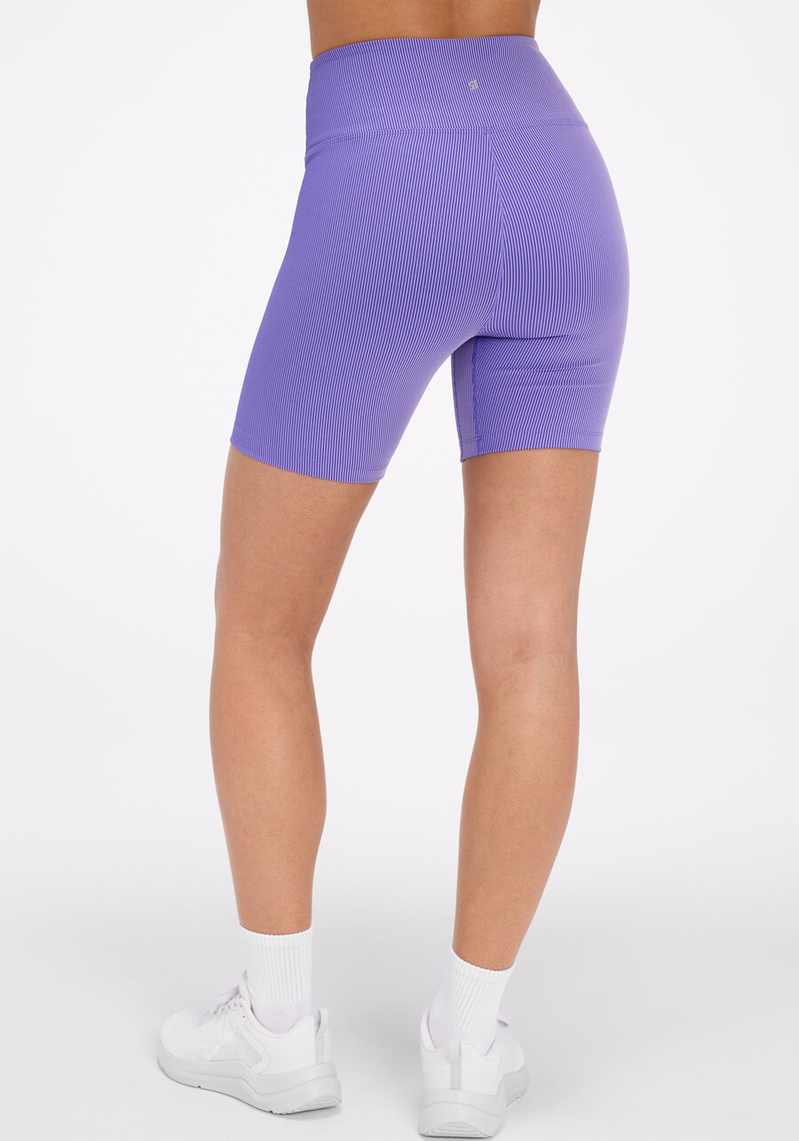zweifarbige gerippte high-rise-radhose 7 zoll