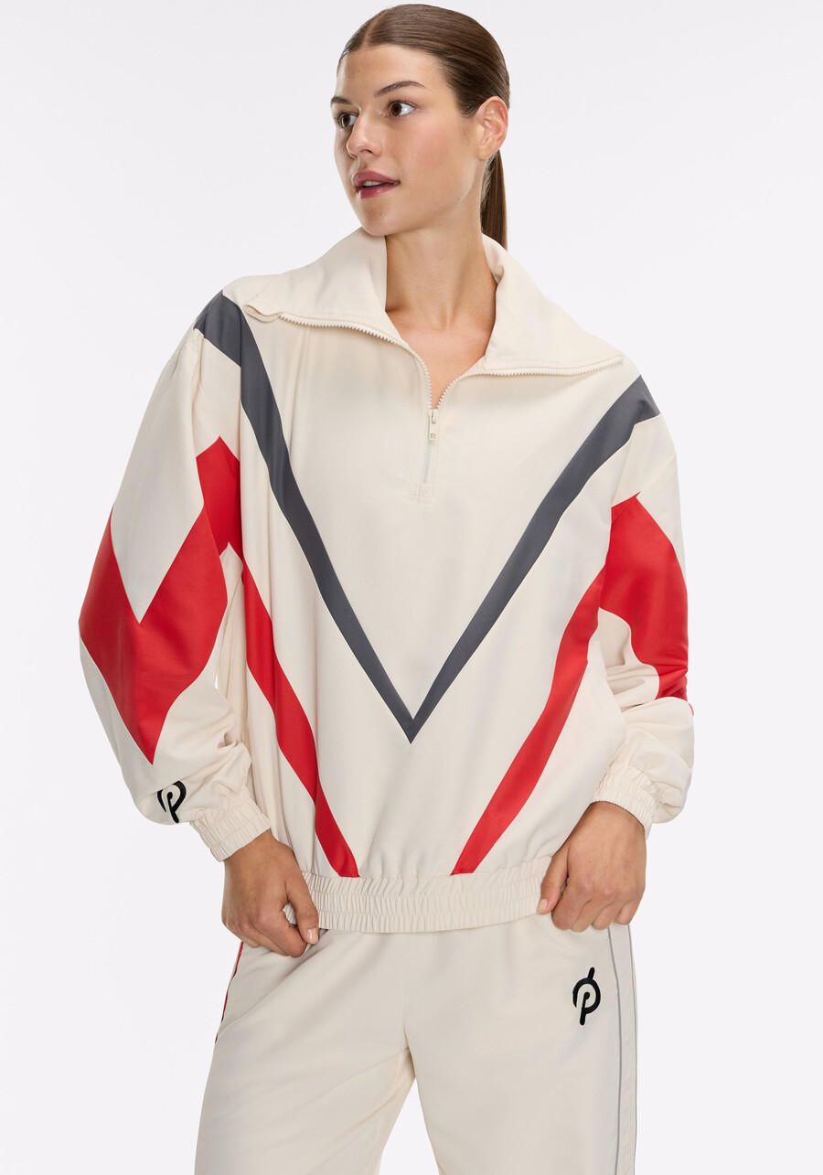 colorblock ripstop chevron ¼ zip