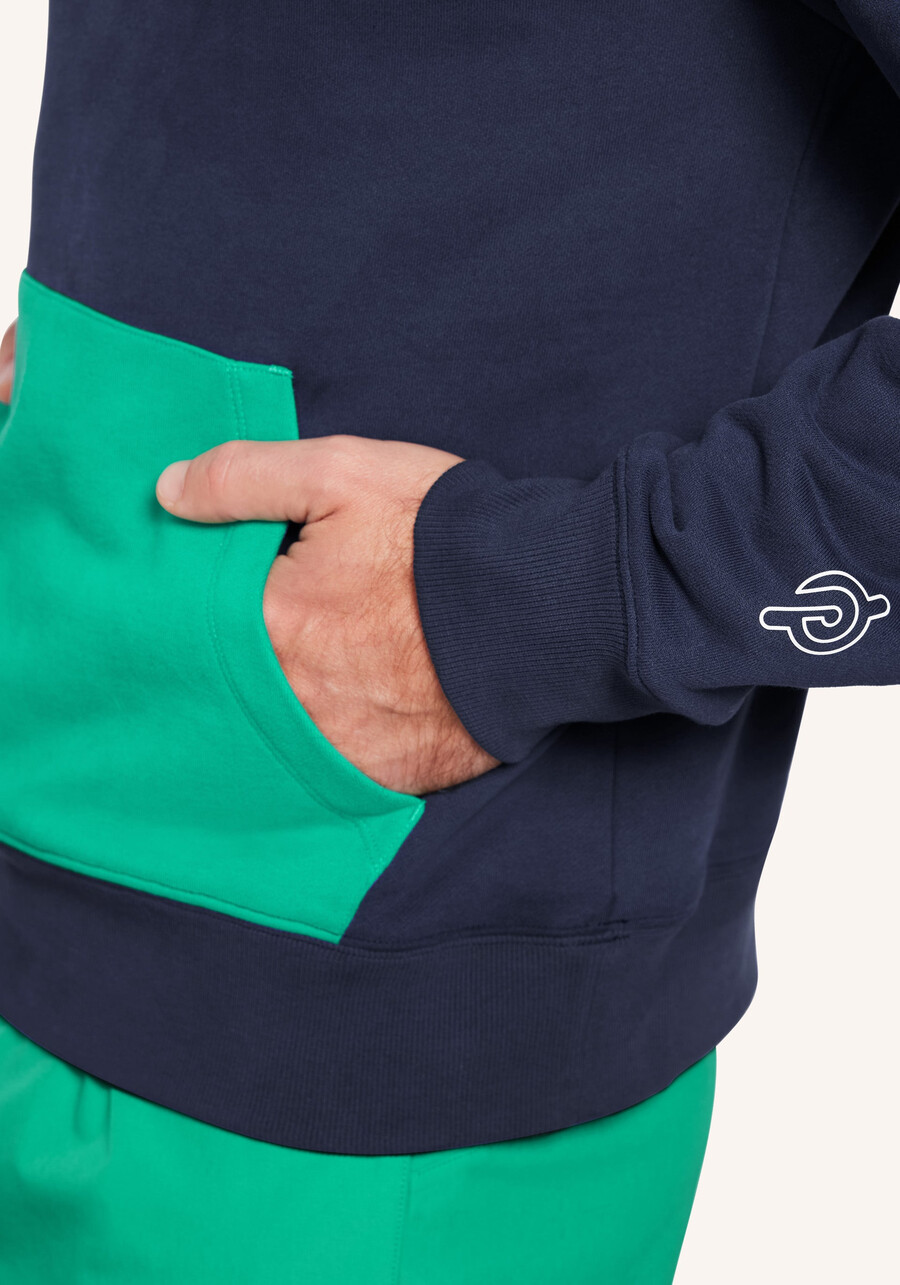 weiches sweatshirt aus french terry mit halbem reißverschluss