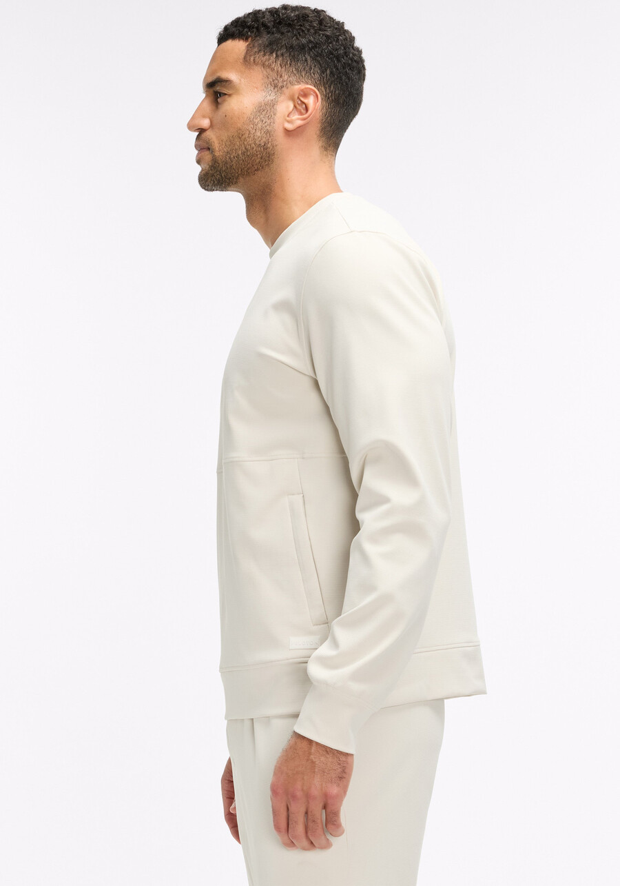 tech ottoman sweatshirt mit reißverschlusstasche