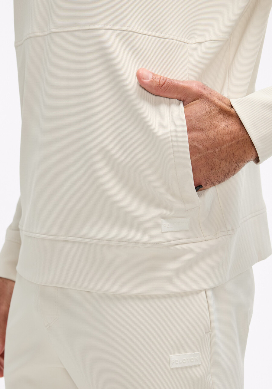 tech ottoman sweatshirt mit reißverschlusstasche