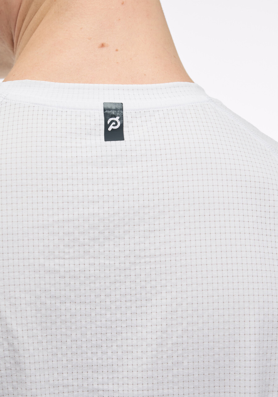 kurzarm-shirt mit grid-jacquard-farbblockmuster