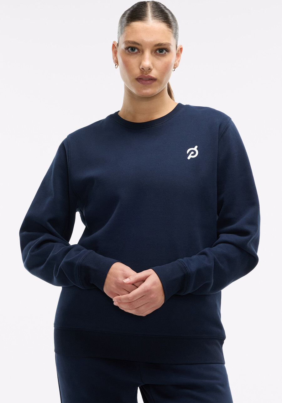 weiches fleece-sweatshirt mit rundhalsausschnitt